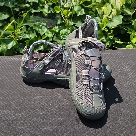 jbu by jambu women's‎ 9 Water Sandals Grey Adjustable Strap Drawstring Outdoor - Picture 9 of 9